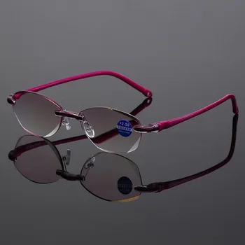 Elbru Anti Blue Ray Obravnavi Očala Lady Ženske Diamantno Rezanje Daljnovidnost Očala Očala +0 +1.0 +1.5 +2.0 +2.5 +3.0 +3.5 + 4.0 50367