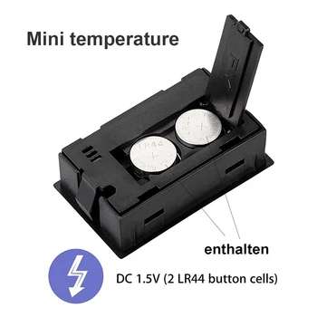 LCD Higrometer Elektronski Digitalni Zaslon Mini Temperaturni Senzor, Vgrajeni Termometer Priročno Avto Brezžični Termometer Črna 5106