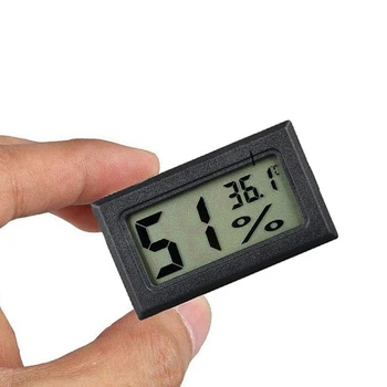 LCD Higrometer Elektronski Digitalni Zaslon Mini Temperaturni Senzor, Vgrajeni Termometer Priročno Avto Brezžični Termometer Črna