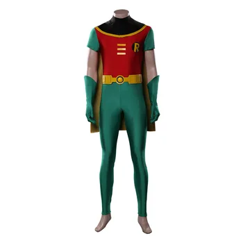 Teen Robin Cosplay Kostum Jumpsuit Obleke Halloween Carnival Kostumi