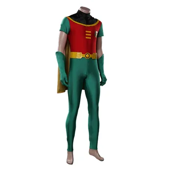 Teen Robin Cosplay Kostum Jumpsuit Obleke Halloween Carnival Kostumi