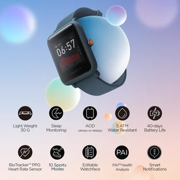 Globalna Različica Amazfit Bip S Lite Smartwatch Barvni Zaslon 5ATM Nepremočljiva Plavanje Pametno Gledati 1.28 palca Za Ios Android Telefon