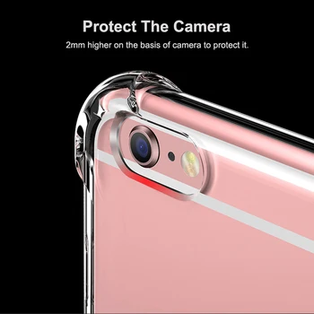 Pregledna Shockproof Primeru Za iPhone 11 Primerih Funda Iphone 12 Pro X XS Max XR 6 S 7 8 Plus SE 2020 Jasno Silikonski Pokrov Coque