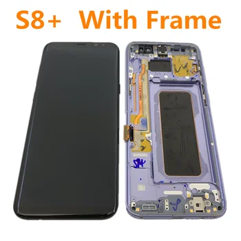 Original AMOLED z okvirjem za Samsung Galaxy S8+ PLUS G955A G955U G955F G955V LCD-zaslon na dotik skupščina s pikami