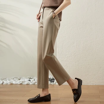 Devet-točka obleko hlače ženske svoboden cigaret hlače spomladi in poleti novi korejski slog naravnost hlače visoko pasu priložnostne hlače