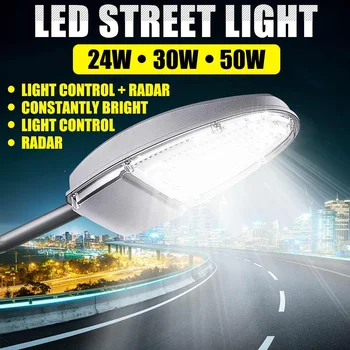 50 W LED Street Light nadzor Svetlobe v Prostem Vrt Ulici, Cesti, Ulici Pot Spot Luči IP65 Vodotesen 144LED z nosilno Roko, 52736