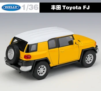 Welly Diecast 1:36 Obsega Simulator Toyota FJ SUV Off-Road Model Avtomobila Potegnite Nazaj, Avto Kovinske Zlitine Igrača Avto Za Otroke Darilo Zbirka