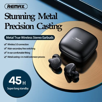 REMAX Bluetooth Slušalke 5.0 Brezžične Slušalke Hrupa Preklic Slušalke Kovinski Teksturo Z Mikrofonom Samodejno Seznanjanje