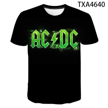 2021 Novo 3D Tiskanje moška T-shirt AC DC Ulica Priložnostne Modnih Oblačil za Moške, Ženske, Otroke Poletje Kratka sleeved Kul Vrhovi