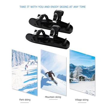 Sneg Čevlji Mini Ski Rolke za Sneg, Kratek Skiboard Zimske Smučarske Rolerji Čevlji Skiboard Mini Snowblades za Športe na Prostem