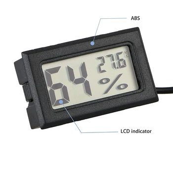 Digitalna Mini Akvarij Termometer, Higrometer Priročen LCD Akvariju Vlažnost Merilnik temperature instrumenti Hladilnik Termometer 53421