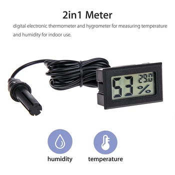 Digitalna Mini Akvarij Termometer, Higrometer Priročen LCD Akvariju Vlažnost Merilnik temperature instrumenti Hladilnik Termometer