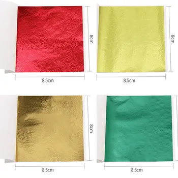 100 kozarcev/10colors stanja Roza Gold Leaf Imitacije Iver Folijo Papirjev DIY Umetnostne Obrti, Oblikovanje embalaže, materiala, Hrane dekoracijo