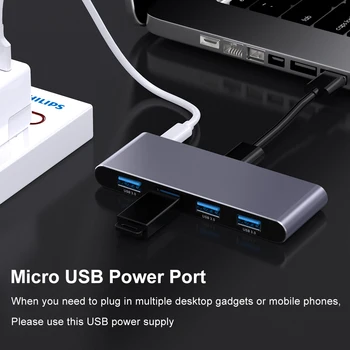 WIFI Smart 4-Port USB 3.0 Hub Združljiv Z Alexa In Google Doma