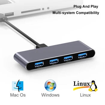 WIFI Smart 4-Port USB 3.0 Hub Združljiv Z Alexa In Google Doma