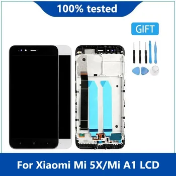 Test Original Za Xiaomi Mi5x LCD-Zaslon, Zaslon na Dotik, Računalnike Montažo Senzorja Za Xiaomi Mi A1 MiA1 MA1 5X M5X z Fram