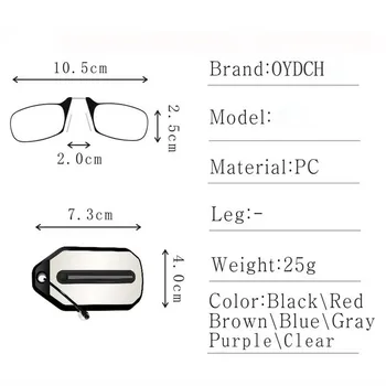 Zložljivi obravnavi očala prenosni obravnavi očala za moške in ženske