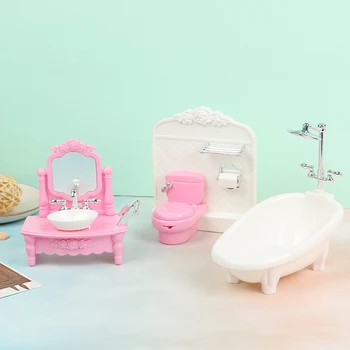 New Vroče！Lutke Miniaturni Simulacije Kad, Umivalnik Wc Ujemanje Modela Otrok Dekle Igrače
