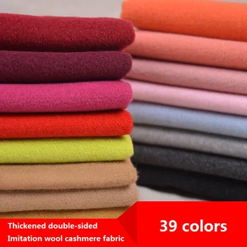 Odebeljena obojestransko Imitacijo volna, kašmir tkanine tweed mehko krpo, zimska oblačila DIY plašč materiala 150*50 cm