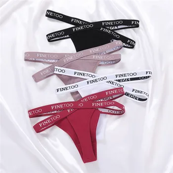 2021 Seksi Donna Cotone Perizoma Mutandine Lettera Bikini Intimo Ragazze Cintura Incrociata Mutande A Vita Bassa Perilo