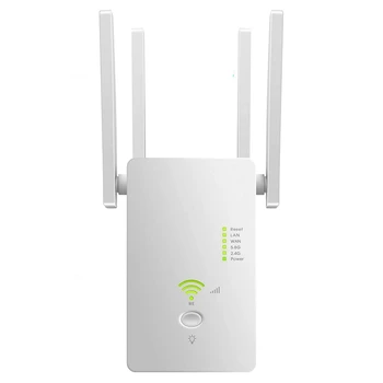 Brezžični Wifi Vmesnik Usmerjevalnika AC1200 Dual Band 2,4/5G 4Antenna Wi-Fi Extender Usmerjevalniki WiFi Domačem Omrežju Potrebščine-EU Plug