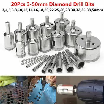 3 mm-50 mm Diamond Prevlečeni Drill Bit Set Diamantnih Orodij za Kronske Žage Uporabo za Steklo Keramične Ploščice Marmorja Granit DIY Orodje Pribor