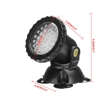 LED Podvodne Luči Nepremočljiva Sijalka RGB 36leds 100-240V Podvodni Spot Luči za Bazen Vodometi Ribnik, Vrt, Akvarij