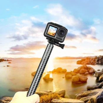 PULUZ 275mm 250mm Aluminija Zlitine iz Ogljikovih Vlaken, ki Plava Vzgon Selfie-stick Podaljšanje Roka Palice za GoPro HERO / DJI Osmo Dejanje