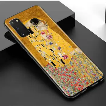 Telefon Pokrovček Za Samsung Galaxy S20 S21 FE S9 S10 Plus Ultra Lite 5G S10E Silicij Primeru Poljub Gustav klimt, ki jih