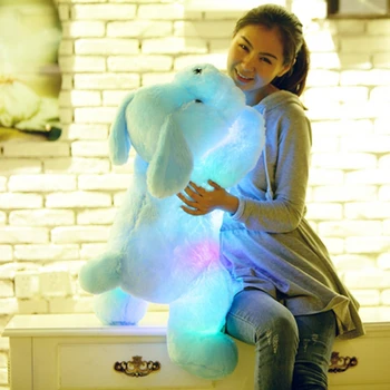 50 cm Ustvarjalne prižgejo LED Pes Nagačene Živali Svetlobna Plišastih Igrač Pisane Žareče Blazine Božično Darilo za Otroke 55701