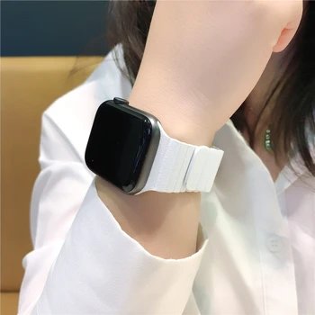 Usnje zanke traku Za Apple watch band 44 mm 40 mm iwatch band 42mm 38 mm zapestnica Usnje povezavo watchband serije 6 5 4 3 SE