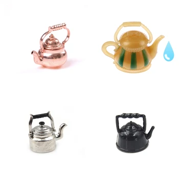 1/12 Lutke Miniaturni Baker Čaj grelnik vode/Čaj Pot Klasične Igrače Pretvarjamo, Igrajo Pohištvo, Igrače za Miniaturne Kuhinjski Pribor