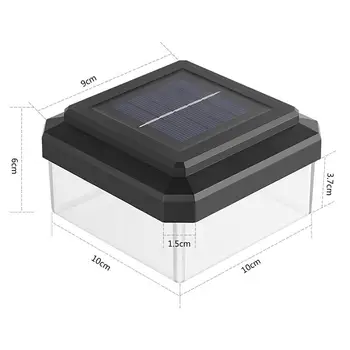 8LED Solar Powered LED Post Krova Skp Kvadratnih Ograjo Krajine Lučka Lučka Vodotesen IP65 Krajine Svetilke Vrt veiw Odlikovanja