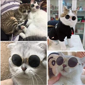 Pet Pribor Kat. št Očala Lepo Okrogla Sončna Očala očala Za Majhen Pes, Mačka Pet Fotografij Rekviziti 56376