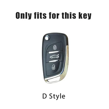 TPU Avto Ključ Primeru Zajema Držalo Za Peugeot Citroen C1 C2 C3 C4 C5 DS3 DS4 DS5 DS6 3 Gumb Auto Keychain Varstvo Dodatki