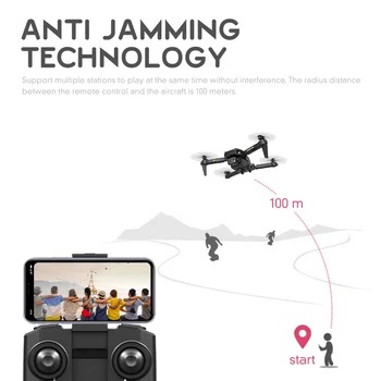 Mini Brnenje 4K HD Kamera, Wifi FPV Smart Selfie UAV Zložljive RC Quadcopter Brnenje 4k Gps Profissional Dron Zrakoplova