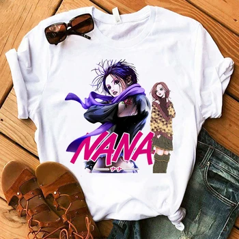 Nana Anime T-Shirt Nana Osaki Tshirts Poletje Ženske Japonski Anime Tee Shirt Harajuku Kawaii Priložnostne Spolne Manga Vrhovi