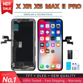 No. 1 Kakovost OLED Za iPhone X XR XS Max LCD Zaslon Zamenjava Res Ton Zaslon Za iPhone 11 Pro LCD Z 3D Dotik, Računalnike 5754
