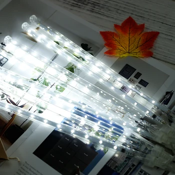 50 cm Nepremočljiva Niz Luči Meteor Tuš Dež 8 Cev LED Prostem Pravljice Luči Za Vrt Ulica Božični Okraski