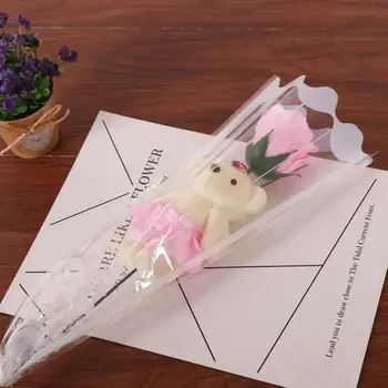 Romantični Umetno Milo Rose Cvetje Šopek Sam Nosi Ustvarjalno Darilo Srčkan Nosi Cvetov Vrtnice Milo Rojstni Dan Valentines Darilo