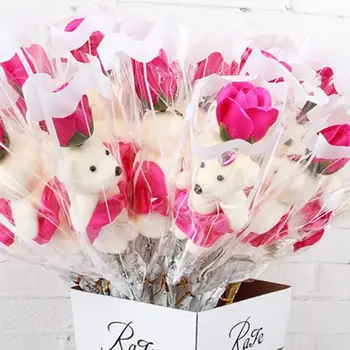Romantični Umetno Milo Rose Cvetje Šopek Sam Nosi Ustvarjalno Darilo Srčkan Nosi Cvetov Vrtnice Milo Rojstni Dan Valentines Darilo