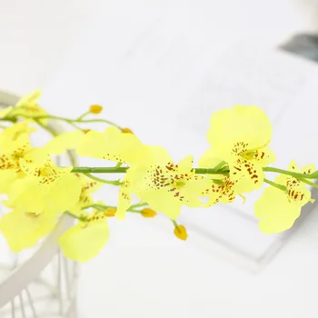 Umetno Cvetje Rumene Svile Oncidium Dnevna Soba Dekoracijo Orhideja Doma Dobave Soba Dekoracijo Doma Sodobne Velikonočni