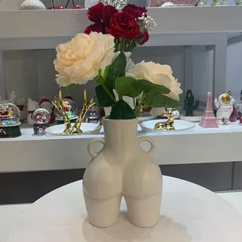 Tabletop Vaza Body Art Doprsni Kip Keramične Vaze Obrti Figurice Smolo Cvetlični Aranžma Dom Dekoracija Dodatna Oprema Sodobne