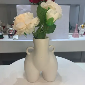 Tabletop Vaza Body Art Doprsni Kip Keramične Vaze Obrti Figurice Smolo Cvetlični Aranžma Dom Dekoracija Dodatna Oprema Sodobne