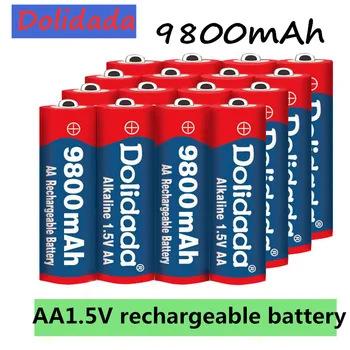 2021 Novo Oznako AA baterije 9800 mah polnilne baterije AA 1,5 V. Polnilna Novo Alcalinas drummey +1pcs 4-celično baterijo polnilnik