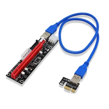 12PCS Črna 3 v 1 4pin 6pin SATA PCI-E Express 1x 4x 8x 16x razširitveno napravo USB 3.0 PCI-E Riser vmesniško Kartico Za Bitcoin Rudar Rudarstvo