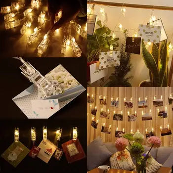 30 LED foto niz sončne luči utripajoče luči niz vila luči doma poročno dekoracijo salon