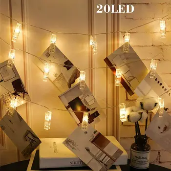 30 LED foto niz sončne luči utripajoče luči niz vila luči doma poročno dekoracijo salon