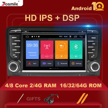 IPS DSP 4GB 2din Android 10 Avto DVD Predvajalnik Za Audi A3 8P S3 2003-2012 RS3 Sportback Večpredstavnostna Radijsko Navigacijo, stereohead enota