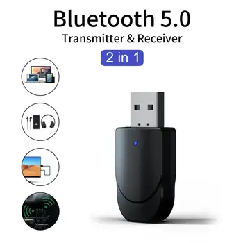 USB Bluetooth 5.0 Avdio Oddajnik/Sprejemnik Adapter 3,5 mm Stereo AUX Za TV PC Slušalke Zvočnik Bluetooth Oddajnik Sprejemnik